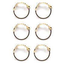 결혼식 테이블 장식 냅킨 홀더 웨딩 수건 링 저녁 식사 6 PC를위한 합금 금속 알파벳 냅킨 링, 하나, 골든