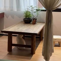 원목 티크 고재 테이블 원목식탁 나무 인테리어 모던, 길이 140x가로 70x높이 75 조립