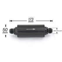 차량연료필터알루미늄 OD 2 인치 연료 필터 E85 스테인레스 스틸 100 미크론 요소 AN6 AN8 AN10 9MM 어댑터, 03 RFFS-AN10-BK