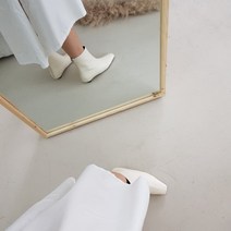 메드 뒷지퍼 가죽 앵클부츠 2color (2.5cm)