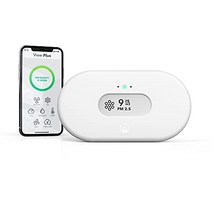 Airthings 2960 View Plus - 스마트 라돈 및 대기질 모니터(미세먼지 라돈 CO2 VOC 습도 온도 -31021, 웨이브플러스