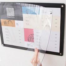 코볼 부착식 A1 자석 프레임 홍보판 부착용 카달로그 꽂이 아크릴 표지판 행사게시판 메뉴판 액자