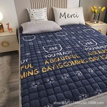 겨울 극세사 따뜻한 도툼한 세탁 가능 침대 패드 싱글 슈퍼싱글 퀸 라지킹, 5.곰 발