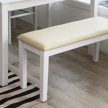 [리비니아] 케빈 원목 2인벤치 (화이트), 화이트