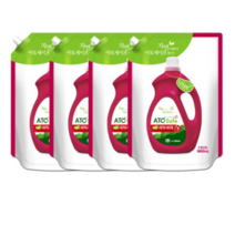 아토세이프 로하스인증 드럼겸용 액상세제 리필, 1.8L, 4개입