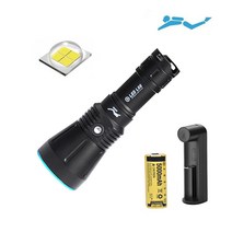 [LEDLAB] 세트 DV16A 방수 랜턴 LED XHP70 다이빙 스쿠버 수중 낚시 해루질 다이버 후레쉬 캠핑 손전등 18650 26650 충전지 사용, DV16A방수랜턴(충전지 미포함)