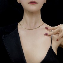 [Super Shiny] 스네이크 라인 목걸이(골드컬러)_sneak line necklace 18K plating