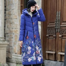 여성 학생 롱패딩 점퍼 겨울 롱 자켓 롱 파카 후드 스탠드 코튼 패딩 코트 오버코트
