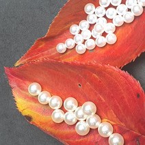 고광택 무구멍진주알 5mm 6mm 7mm 8mm악세사리부자재 수공예재료, 6mm(진주색)60g