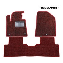 하이글로씨 자동차 뉴 코일매트 트립매트 1열만, 레드, 뉴코일/1열만