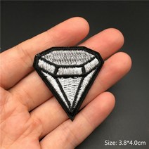 와펜 패치 자수 열접착 흑백 자수 패치 줄무늬 의류 아플리케 철 스티커 바느질 Diy 장식 배지 태극기 리폼 캐릭터 밀리터리 알파벳, 15 CT-0194