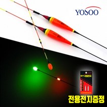 요수전자찌 천리안 슬림 4점등 전자찌 민물 붕어 (전용전지 포함), 70(3.3g)cm, 녹색