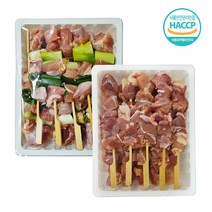 캠핑요리 파닭꼬치 15개+순살닭꼬치 15개 세트 영양간식 안주, 30개, 75g