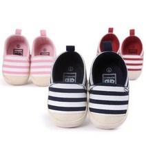 줄무늬 유아 슬립온 보행기신발 패션 육아용품 걸음마학습