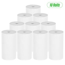카드단말기용지 5/10pcs 열 영수증 스티커 종이 롤 57*25mm 티켓 인쇄 현금 등록기 POS 프린터 Peripage Po, 01 None Adhesive
