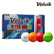 볼빅 신형 CRYSTAL 크리스탈 트리플트랙 3피스 골프공, 4색혼합