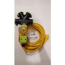 산업연장 4구 2.5SQ 방우형누전차단멀티탭 10호(7M), 1개, 1cm