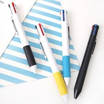 심플 그립 4색 볼펜, 1개, 블루, 블루