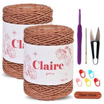 클레어실(150g)x2볼+코바늘8/0호+돗바늘+단수링5개+쪽가위+핸드메이드라벨1개, 28_피넛브라운