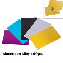 레이저각인기 레이저마킹기 CO2레이저 100 개몫 비즈니스 이름 카드 레이저 마킹 기계에 대 한 여러 가지 빛깔의 알루미늄 합금 금속 시트 테스트 재료, 검은색