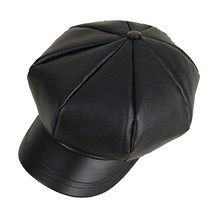 VANANA2 레더 가죽 빵모자 베레모 뉴스보이캡