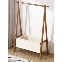 목재 나무어린이 오픈형 접이식 행거 옷걸이 인테리어, 브라운플래그십더블레이어펜스86CM