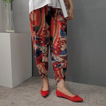 엄마옷 7부9부 얼음 냉동고바지 사계절 나염 꽃바지 일바지 배기 조거 항아리바지 몸빼 농활