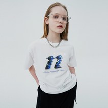 앤커버 3D N 로고 티셔츠-화이트 - WHITE