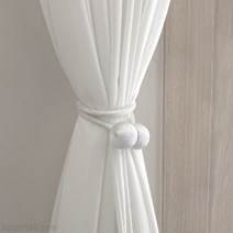 자석 커튼 진주볼 타이백 마그네틱 타이 커튼줄, 베이지