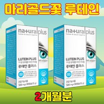 건강한 눈을 위한 마리골드꽃추출물 류테인 비타민A B2 B6 B12 비타민E 나이아신 엽산 아연 셀레늄 망간 구리 눈건강 건강기능식품 뉴테인 30캡슐, 2개(2개월분)