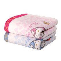 헬로키티 천사나염 5장 105g 시어링 면 20수 타올 수건, 헬로키티 천사나염(분홍)5장