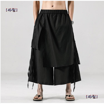 남성 와이드팬츠 검도바지 치마바지 린넨 밴딩 여름