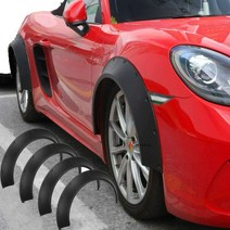 하이브유통 오버휀다 바디킷 에어댐 블랙 카본수전사 휀더몰딩 1P, 카본 리어 1P