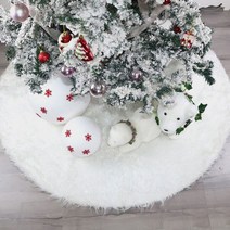 크리스마스 트리덮개 트리스커트 가리개 장식 퍼 커버 오너먼트 2size, 대 (120cm)