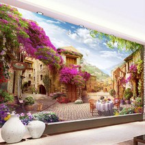 HAENGBUK 유럽 가든 풍경 대형 보석십자수 DIY 집에서 취미 생활, 하나, 220X100CM