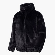 코오롱스포츠 여성 하이넥 변형 핏 FAUX FUR 재킷_TVJFW21522BLK ML