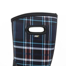 WTW 여성용 레인 부츠 방수 고무 머크 부츠 와이드 카프 네오프렌 단열 겨.. 정품보장, Blue Plaid