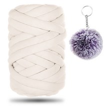 엣지프로 자이언트 얀 벨벳 가방 빅얀 1KG 망고실 루피실 핑거니팅 뜨개실 만들기, 08. 아이보리