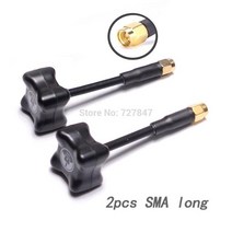 차량안테나 자동차안테나 TRIUMPH-Black Sheep BlackSheep 5.G 안테나 RP SMA 클로버 3 블레이드 송신기 버, 01 2pcs SMA long