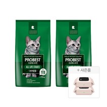 프로 캣 7.5kg 2개 + 물티슈 100매 2개