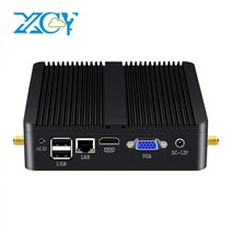 미니컴퓨터 XCY 팬리스 미니 Pc 인텔 컴퓨터 코어 i5 4200U i3 5005U 기가비트 이더넷 승 10 리눅스 씬 클라이언트 데스크탑 Minipc 마이크로 Nuc PC, 8G RAM 256G SSD WiFi, Core i3 4010Y