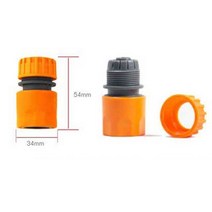 호스 원터치 조립 일자 분사기 카플링 연결 어뎁터, 4개