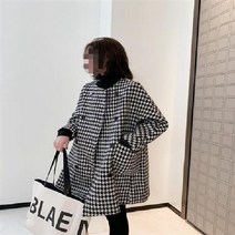 겨울자켓 모직코트 하운드투스 체크 케이프스타일 하프코트 롱코트 오피스룩 럭셔리 빅사이즈