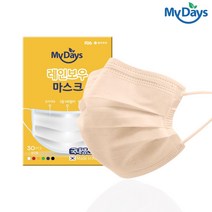 마이데이즈 컬러 덴탈마스크 특대형 크림 베이지 (일괄포장) 185mm X 100mm, 30개입, 1개, 크림베이지