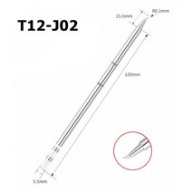 T12 납땜 인두 Tipsжало для паяльника Hakko FX951 STC 및 STM32 OLED 스테이션 전기, CHINA, T12-J02
