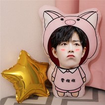 샤오잔 굿즈 캐릭터 쿠션 베게 스타 응원 선물 17종, 2, 30cm(양면)