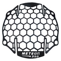 오토바이 벌집 모양 금속 헤드 라이트 그릴 보호대 가드 커버 전등갓 로얄 엔필드 유성 350, 01 Black