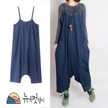 뉴욕멋쟁이 오버핏 데님스커트&멜빵바지 빅사이즈여성 데님원피스 (55사이즈~100사이즈까지)