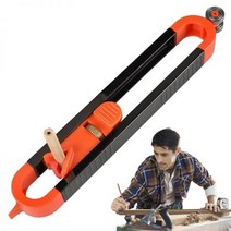 프로필 스크라이빙 눈금자 잠금 조정 가능한 장치가있는 윤곽 게이지 정밀 목공 측정 도구, 1개