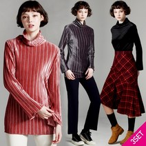 르오트 3SET 홈쇼핑방송/르오트(LeOT) 기품있는 레이디 벨벳 블라우스 3종세트-사이즈 다양